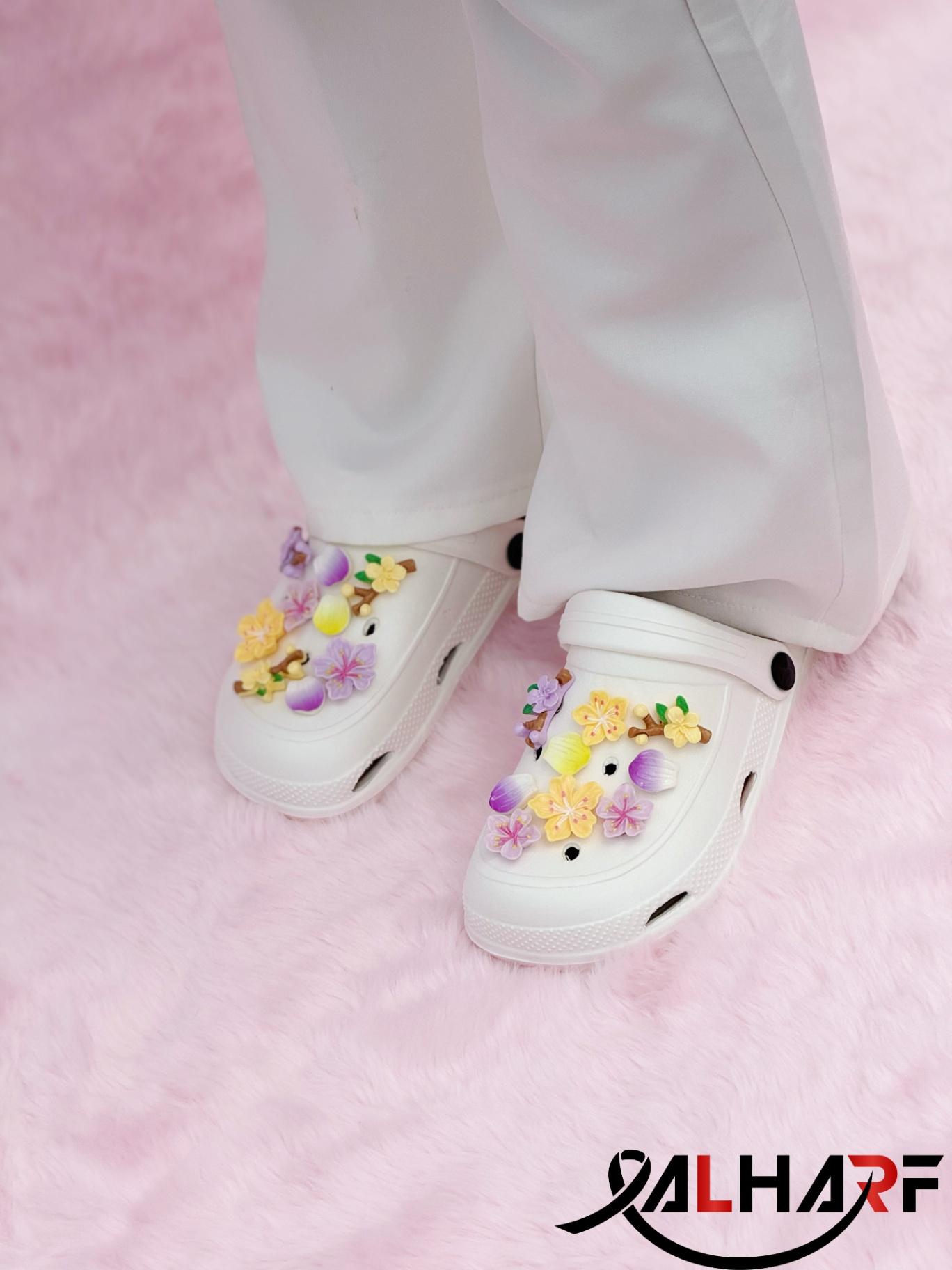 Cherry Blossom Flat Crocs