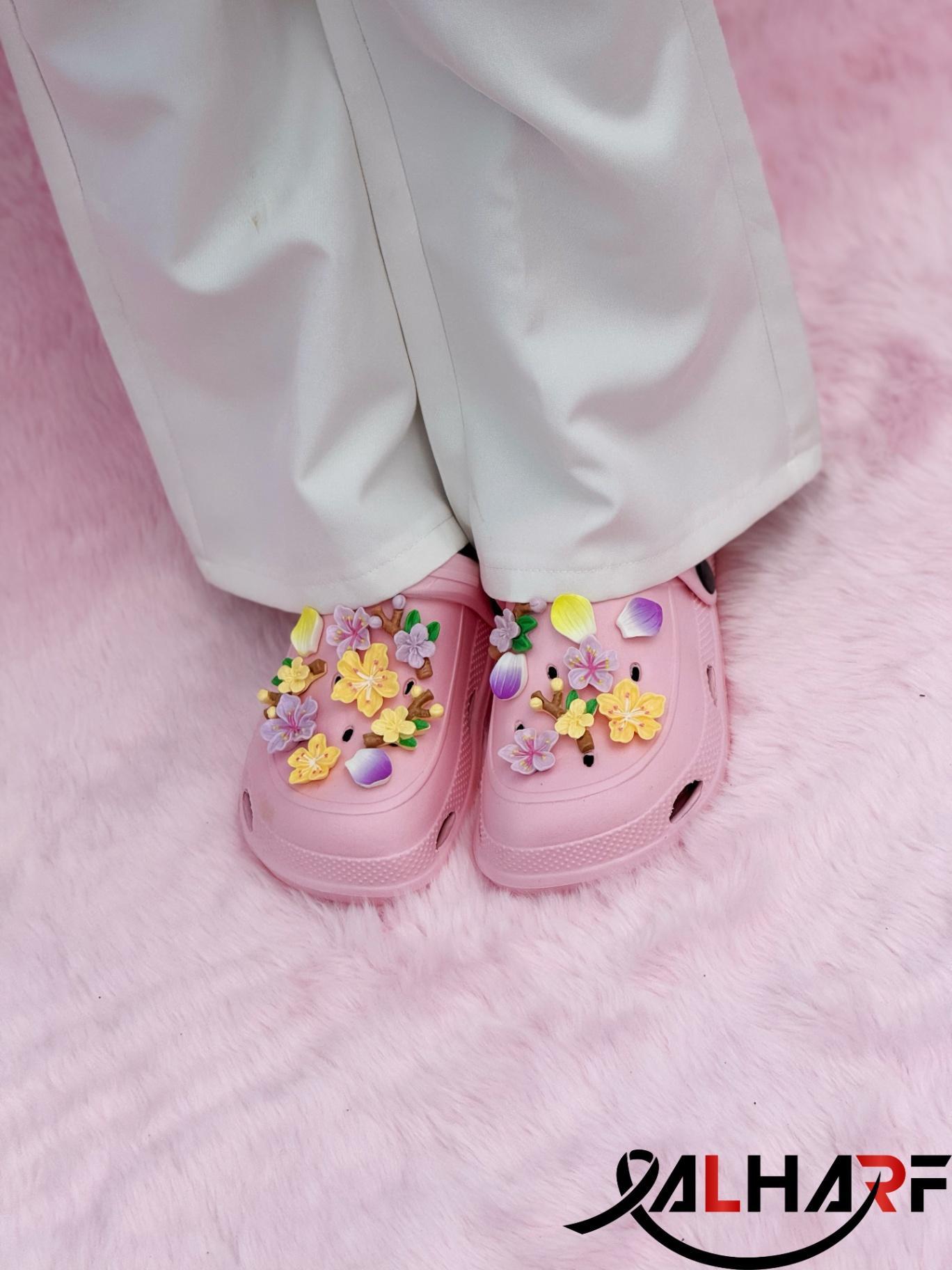 Cherry Blossom Flat Crocs