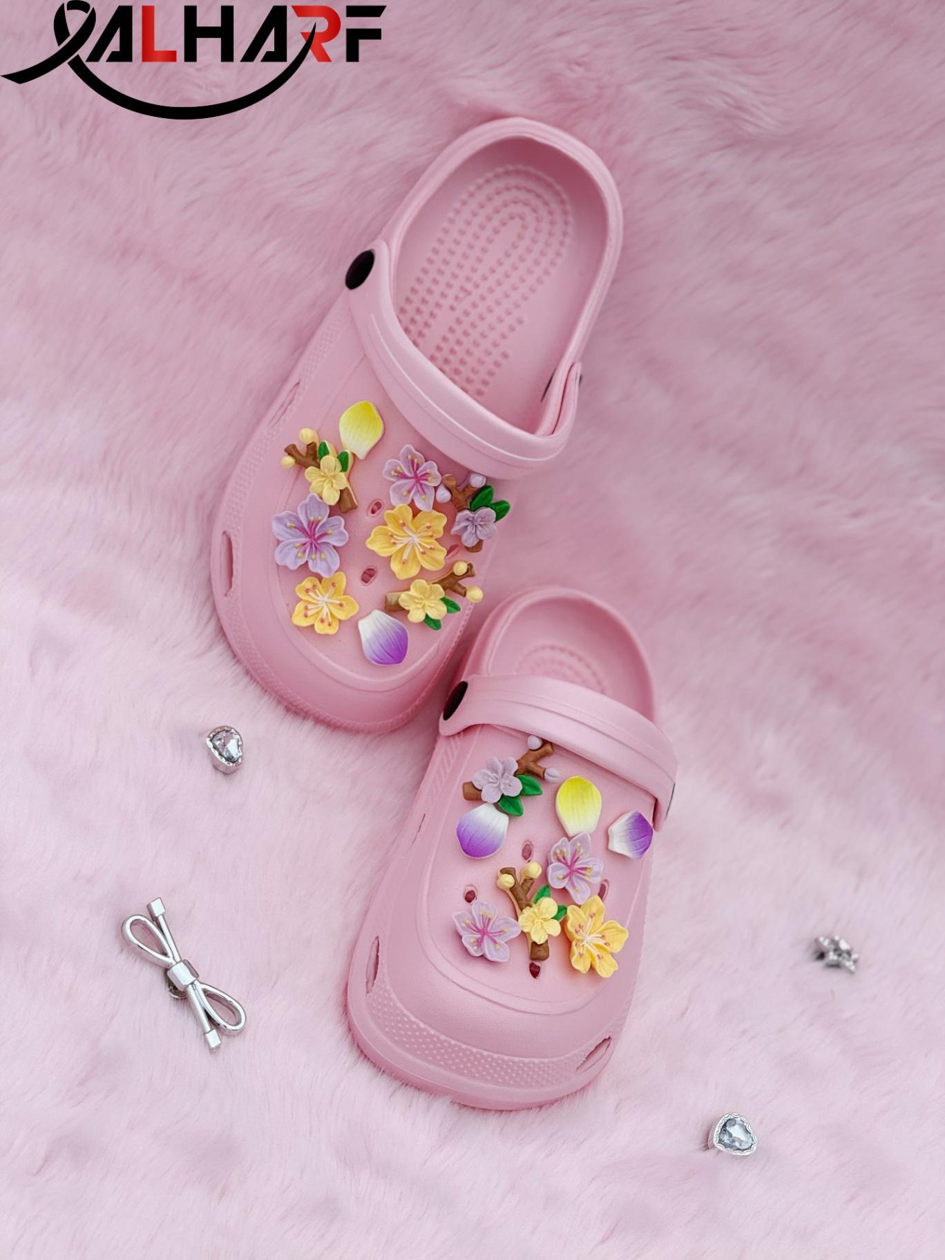 Cherry Blossom Flat Crocs
